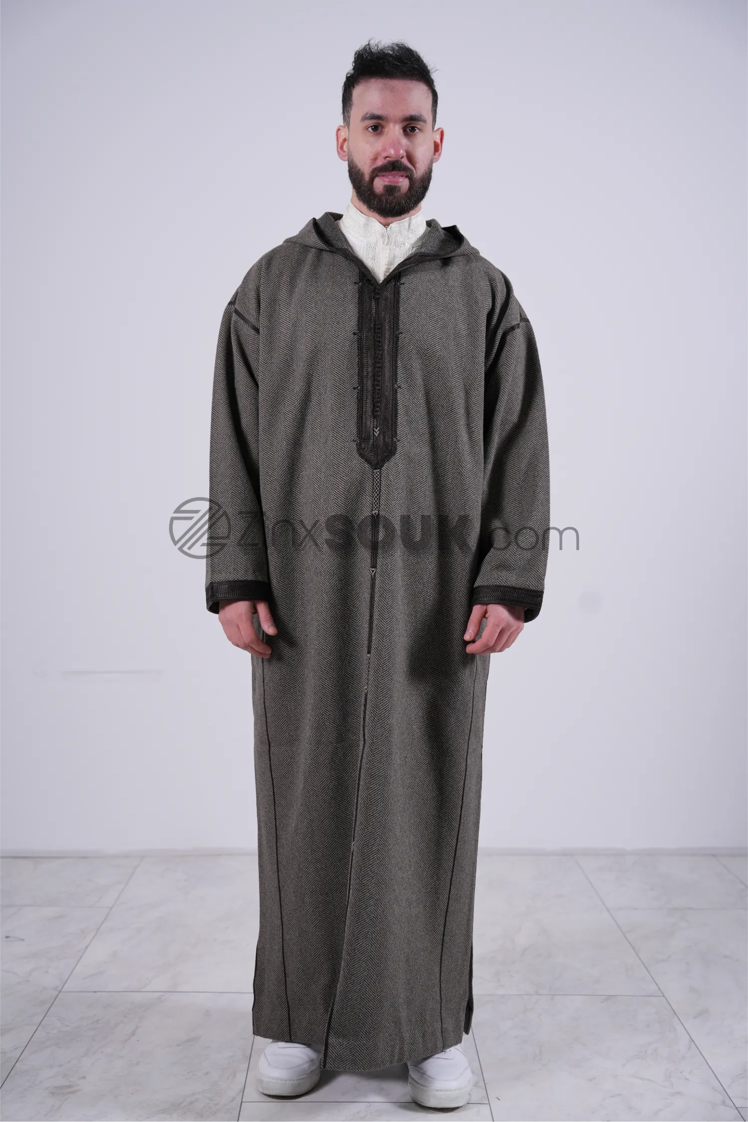 Djellaba brown handmade - Image 4