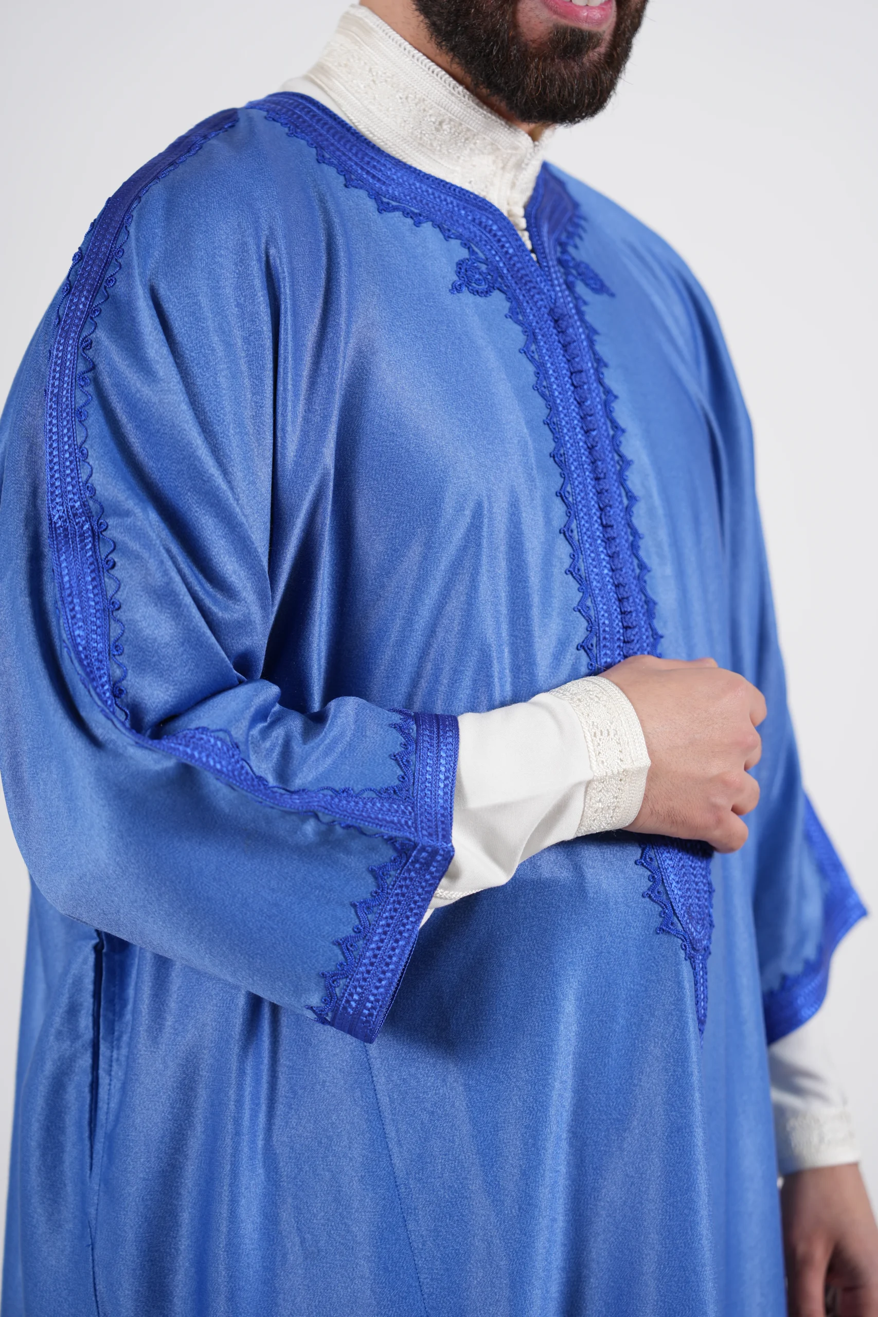 Blue gandoura handmade - Image 4