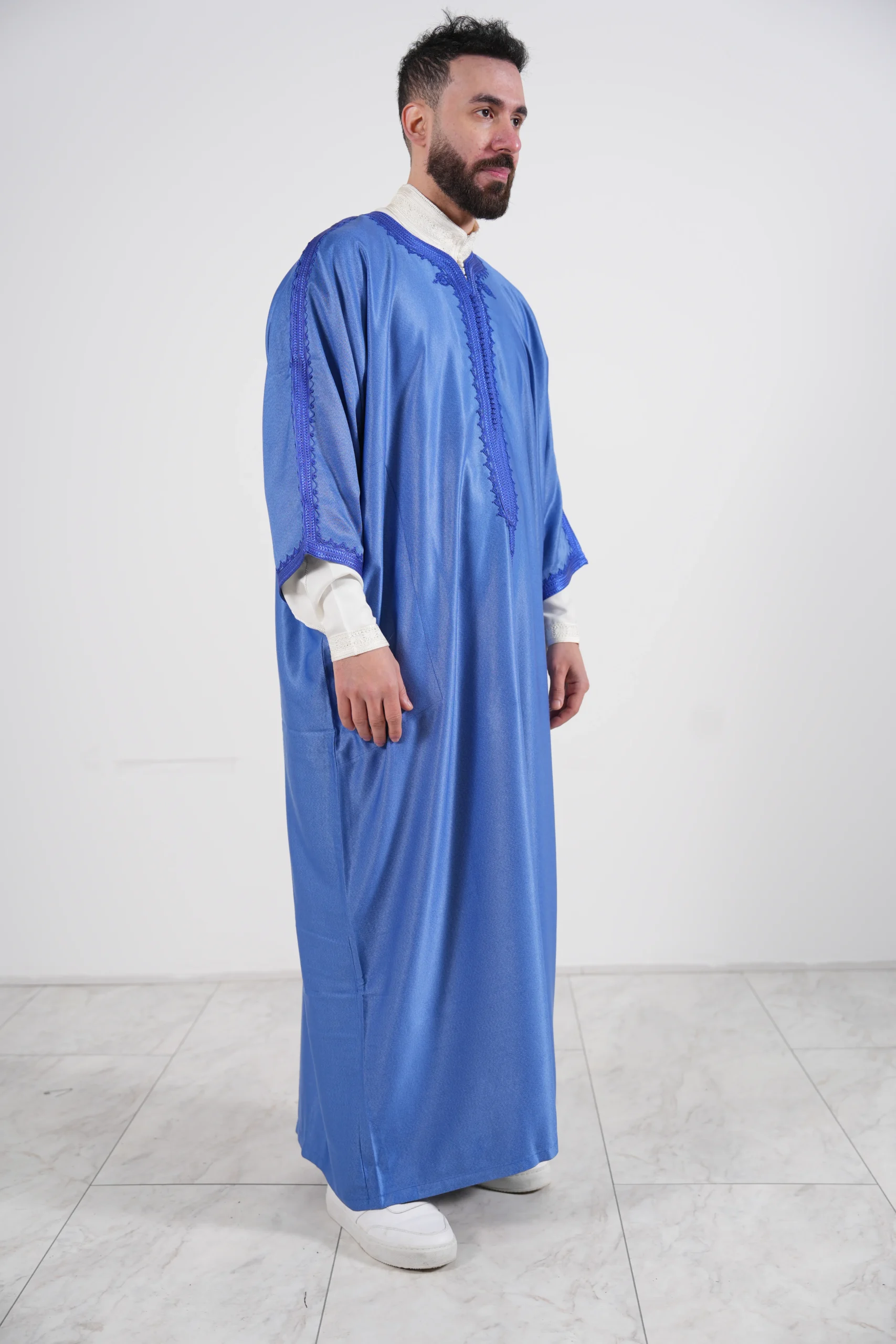 Blue gandoura handmade - Image 2