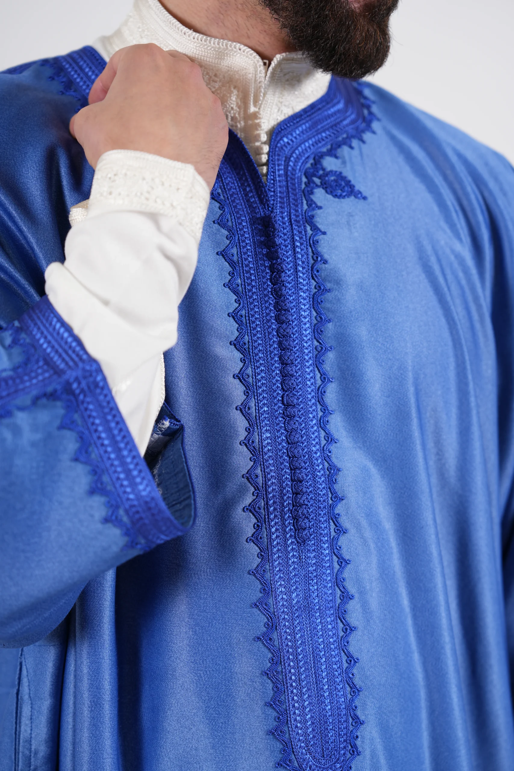 Blue gandoura handmade - Image 3