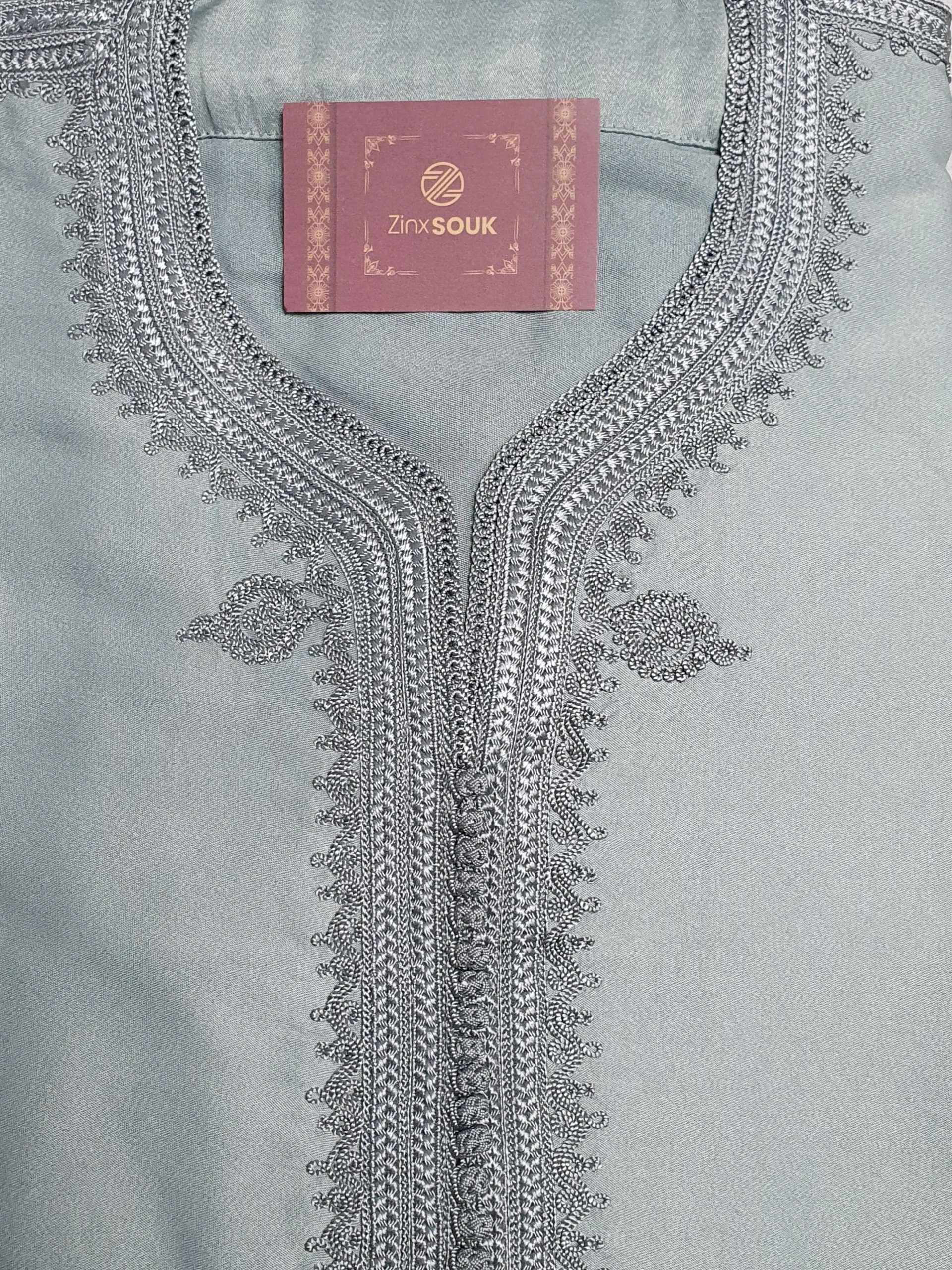 Blue gandoura handmade - Image 6