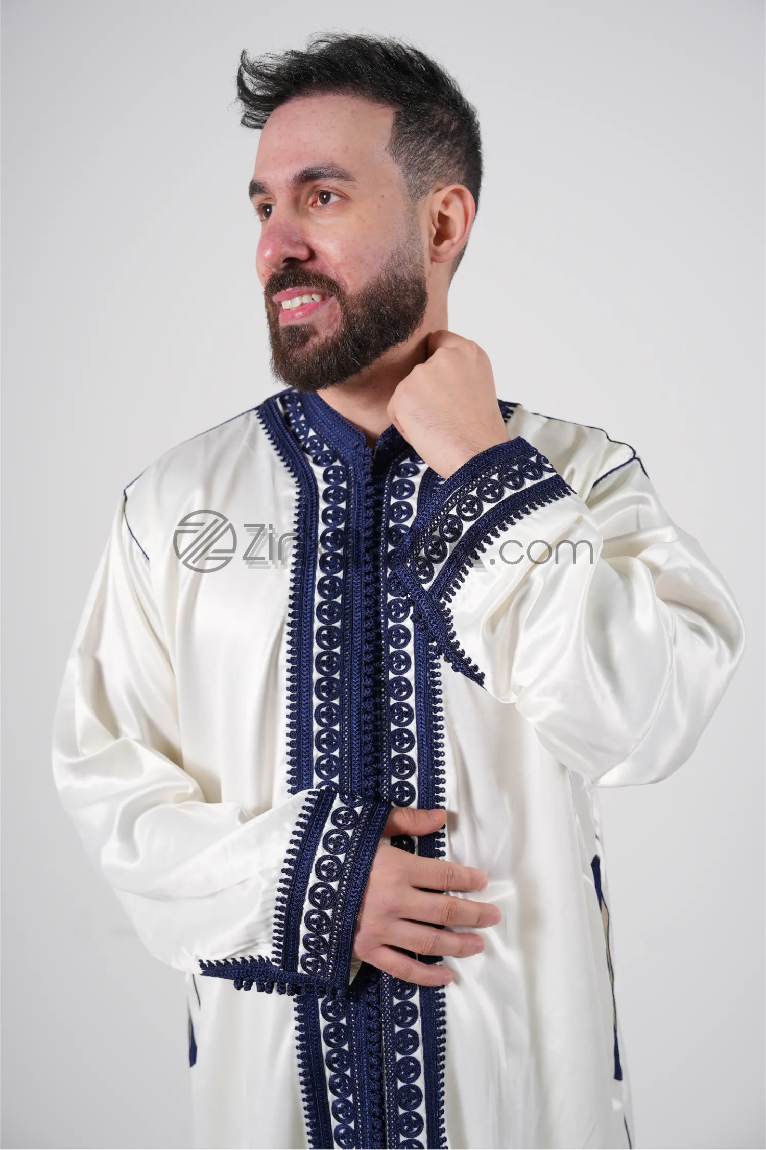 White jabador 2 pcs kamis & trousers - Image 2