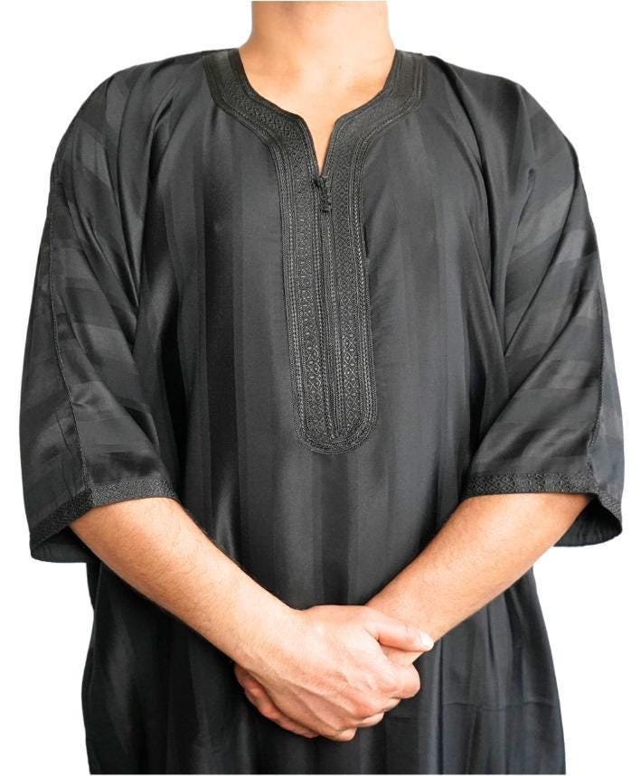Moroccan Gandoura, Jubbah Djellaba Kaftan Eid Ramadan Kandura Kamees Men Moroccan Style - Image 2
